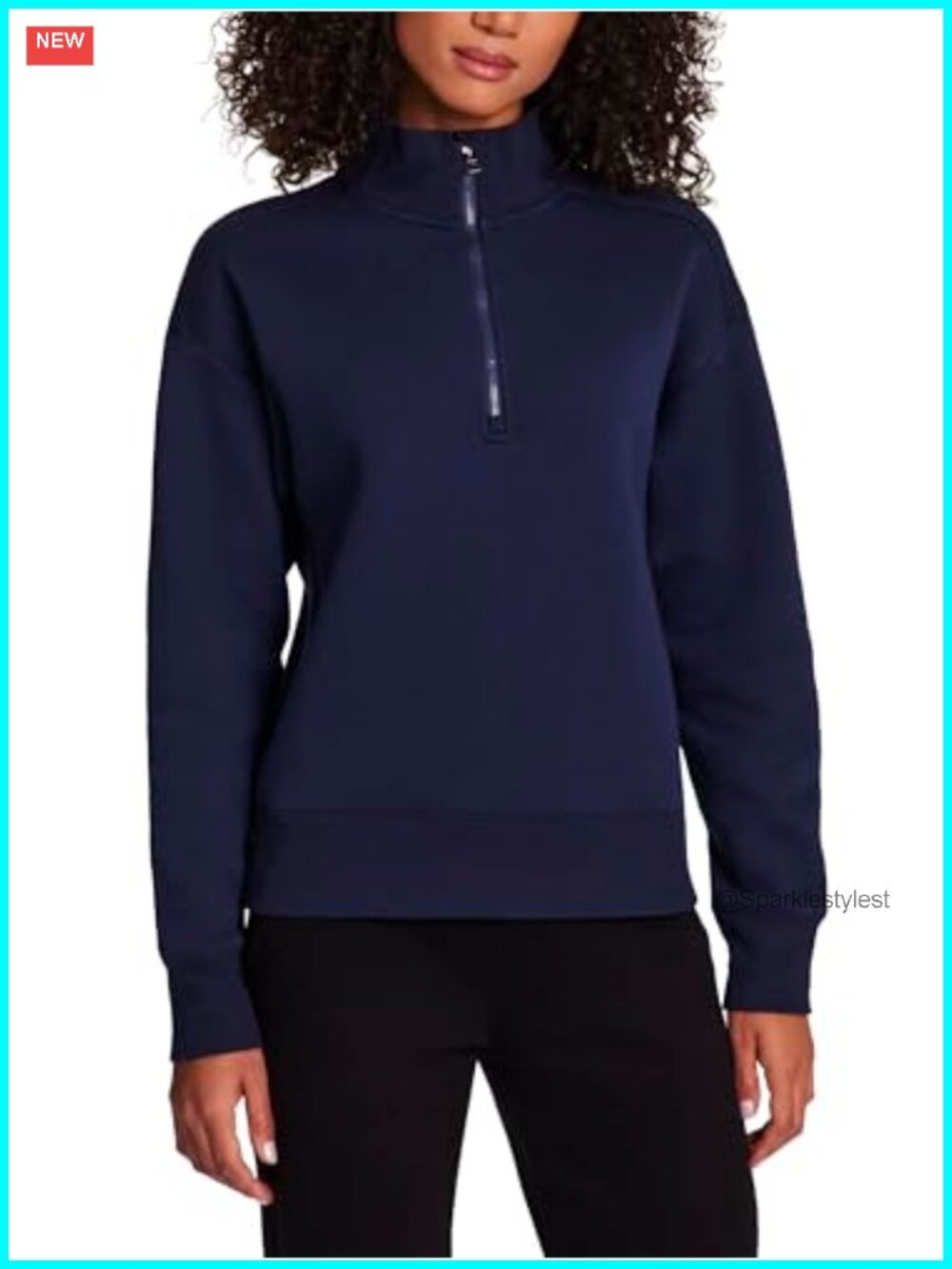 Women's Supersoft Fleece Half-Zip Relaxed Fit Cropped Pullover